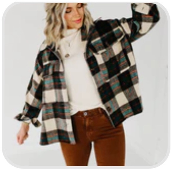 BiBi Jackets & Blazers - The Clarissa plaid Shacket
